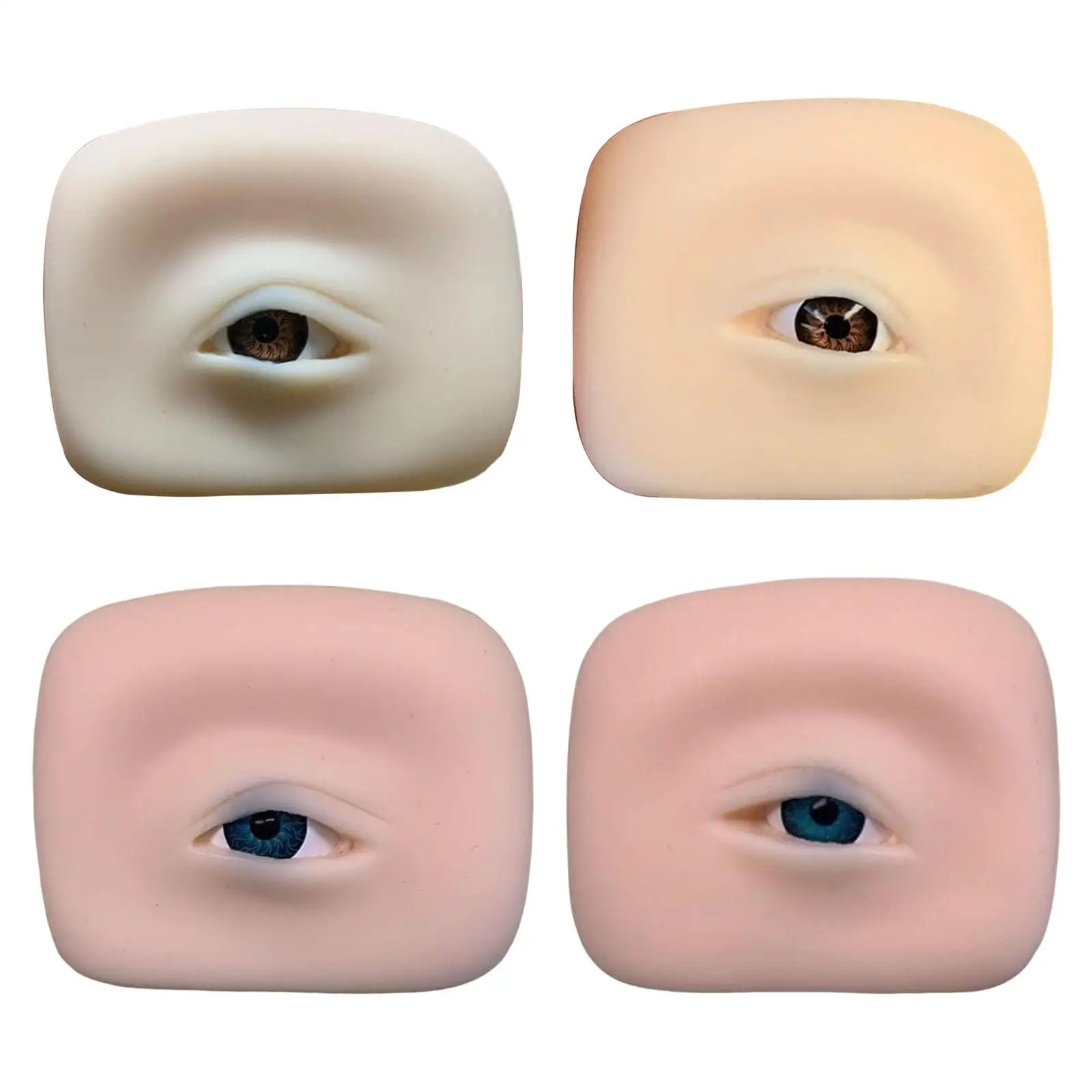 دعامة تعليمية لتدريبات مكياج العيون من السيليكون خفيفة الوزن لتدريب مكياج العيون