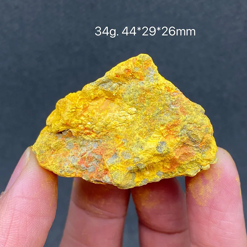 100% Natural Red and Yellow Realgar Ore Mineral Specimen Healing Crystal Gemstone Collection