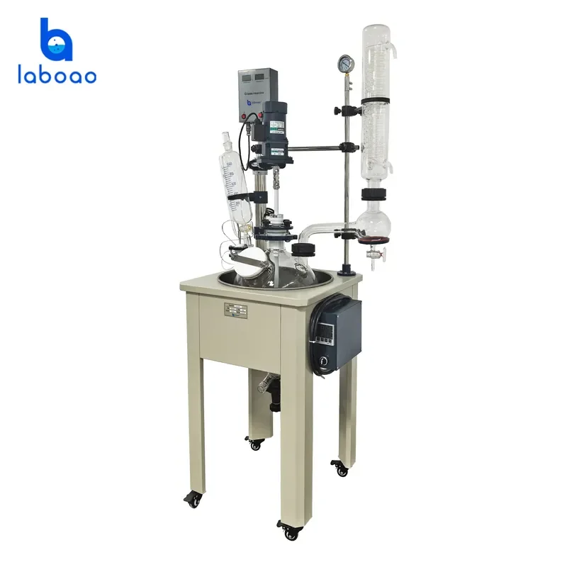 for Laboao 20L Single Layer Glass Reactor Tower Laboratory Borosilicate Glass