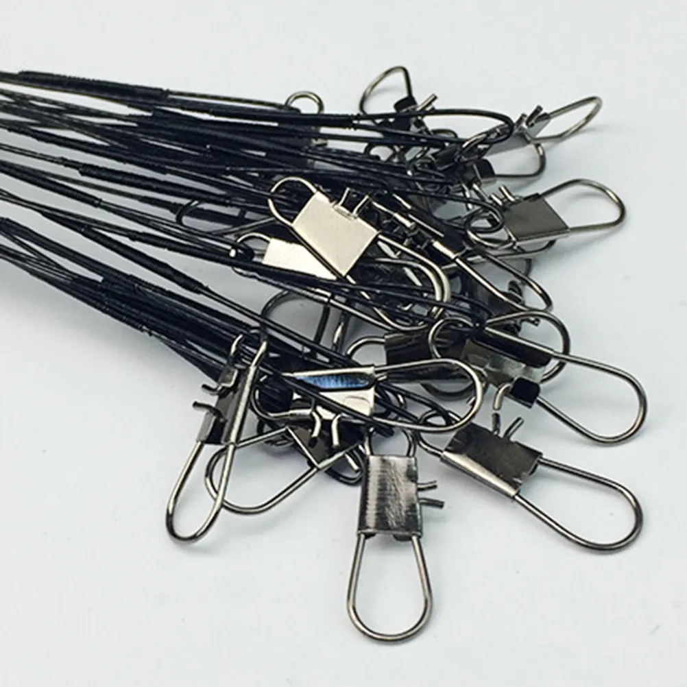

50Pcs Fishing Anti Stainless Steel 15Cm Abrasion Resistance Barrel Swivel Snap Swivel Salt Fresh Water Rigging Fishing