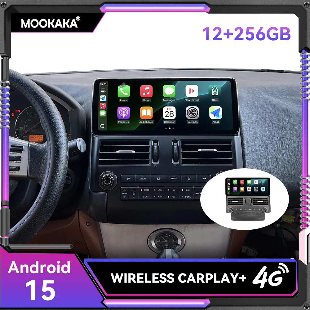 12.3inch TouchScreen Car Player For Infiniti FX FX35 FX45 2003-2008 Android 15 Car GPS Navigation CarPlay DSP Stereo Head Unit