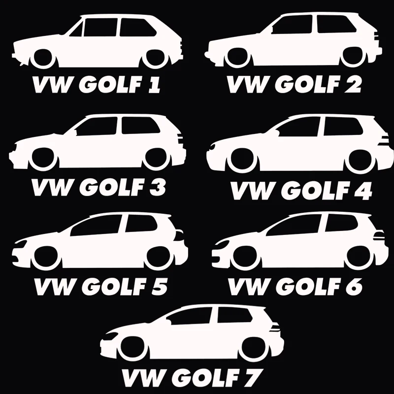 Car Body Sticker For Volkswagen GOLF1 Golf2 Golf3 Golf4 Golf5 Golf6 Golf7