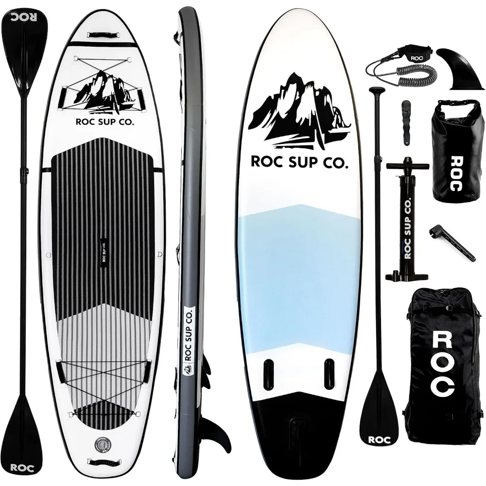 Tavole Stand Up Paddle gonfiabili 10 piedi 6 pollici con accessori per Paddle SUP Premium, Design ampio e stabile, antiscivolo