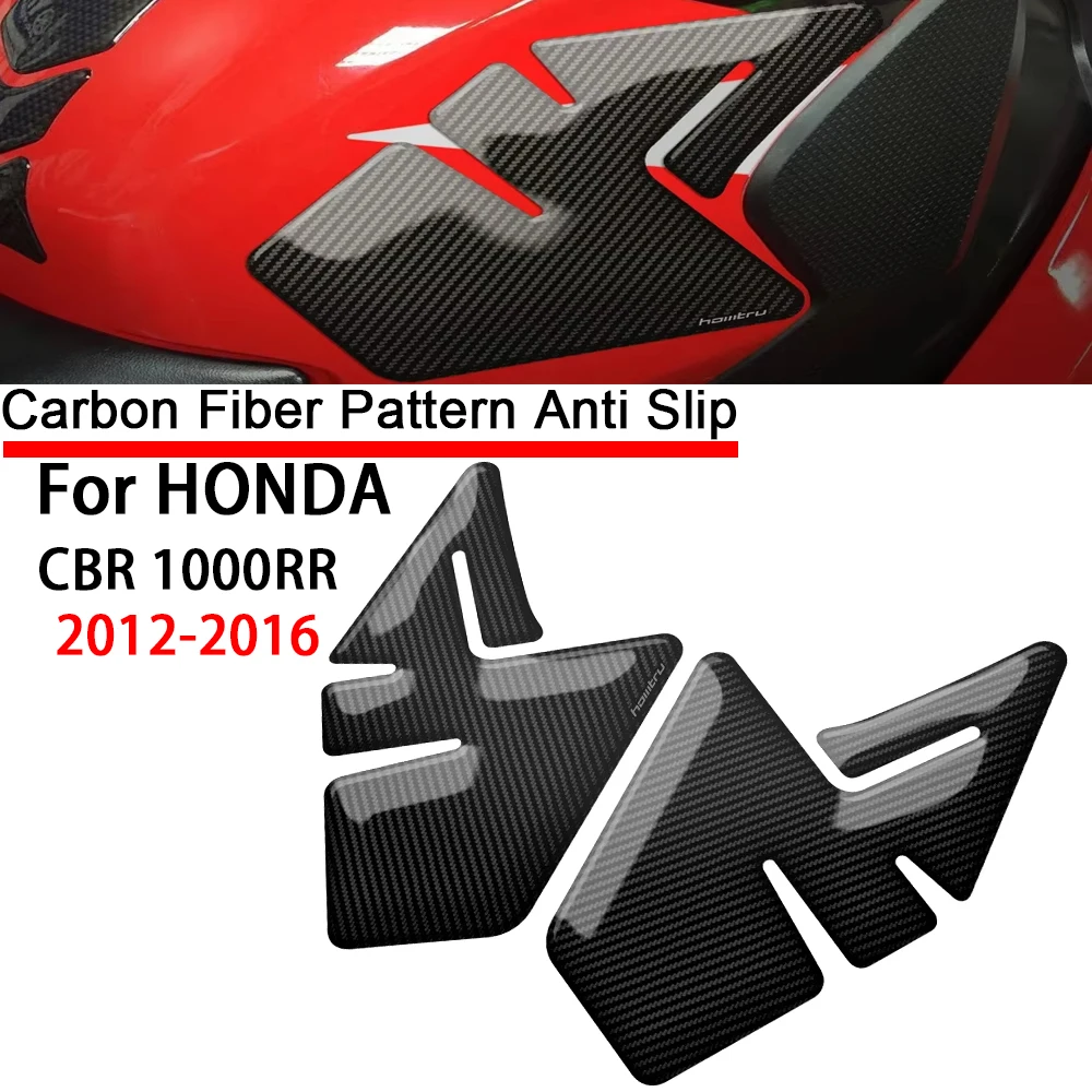 

For Honda CBR1000RR 2012 2013 2014 2015 2016 3D Carbon-look Motorcycle Side Fuel Tank Pad Knee Grip Protection Sticker