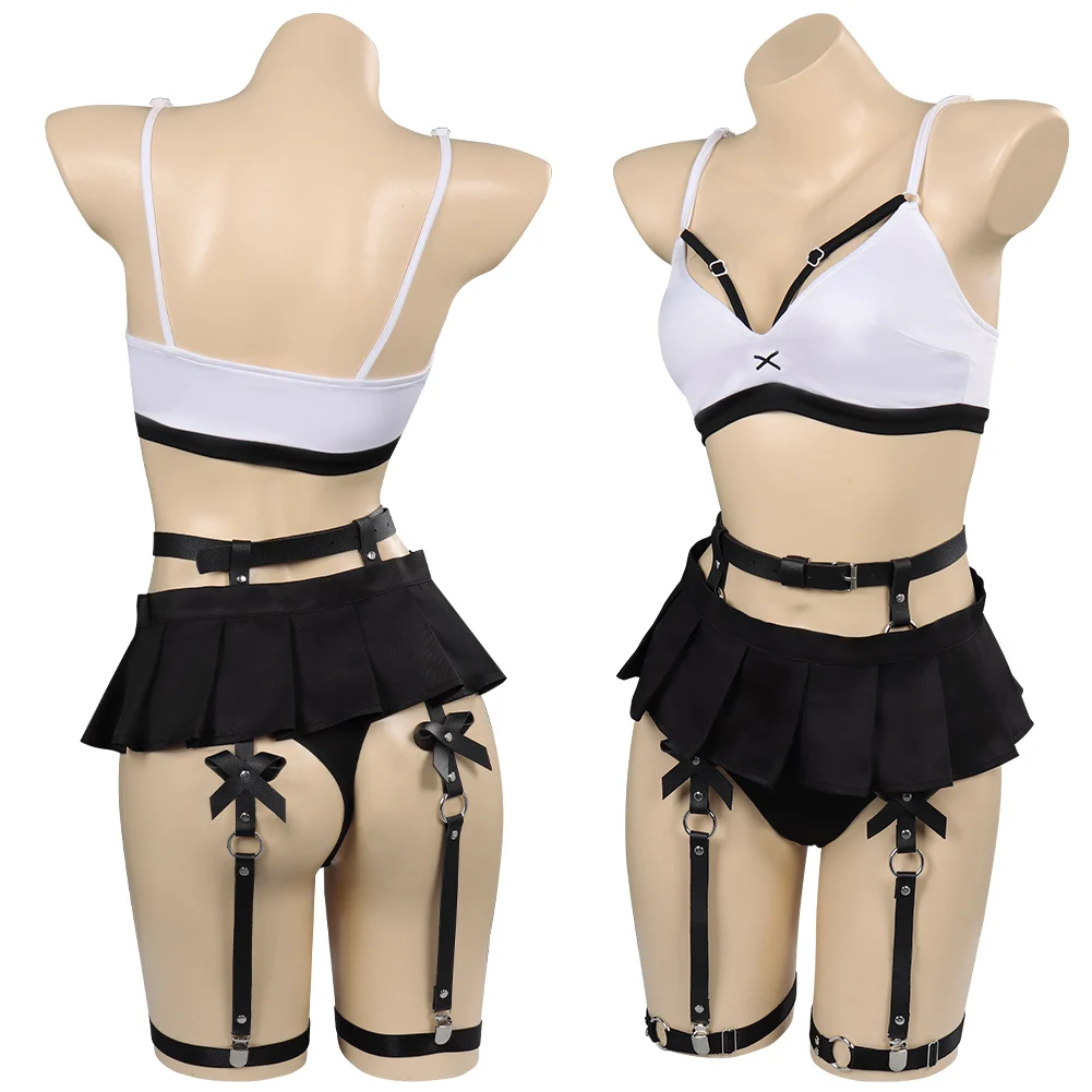 Final Final Fantasy Tifa Lockhart ชุดชั้นในชุดคอสเพลย์ผู้หญิงกระโปรงขากางเกงชุดจั๊มสูทเซ็กซี่ผู้หญิงหญิงสาวเล่นบทบาท