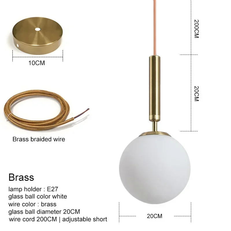 Moderne glazen hanglampen voor slaapkamer, bar, hanglampen, keukenarmaturen, eetkamer, decoratie, thuislamp, bal, lampenkap