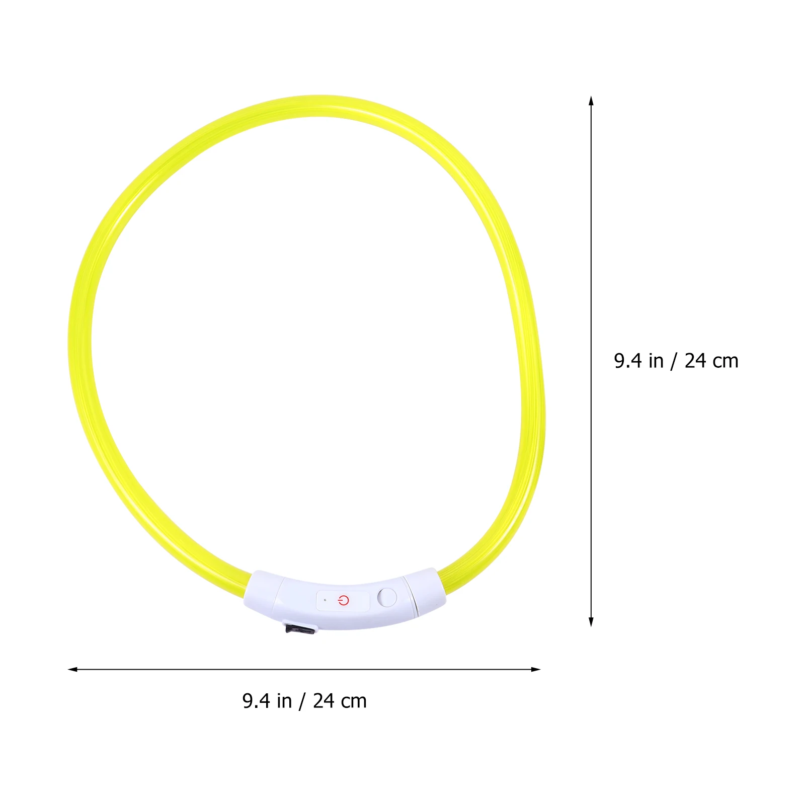 

Luminous Dog Collar Rechargeable LED Light Small Yellow Glowing Puppy Night Pet Glow Waterproof Durable Plastic Tube