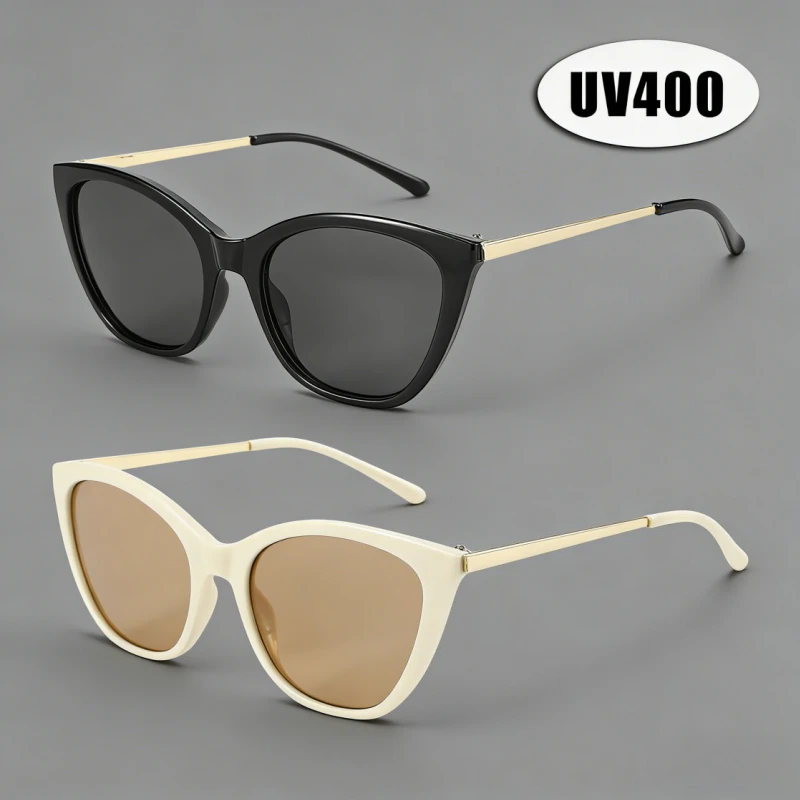 

Stylish Cat-Eye Metal Legs Sunglasses for Women Retro Brand Designer Sun Glasses UV400 Shades Eyewear Classic Driving Shades