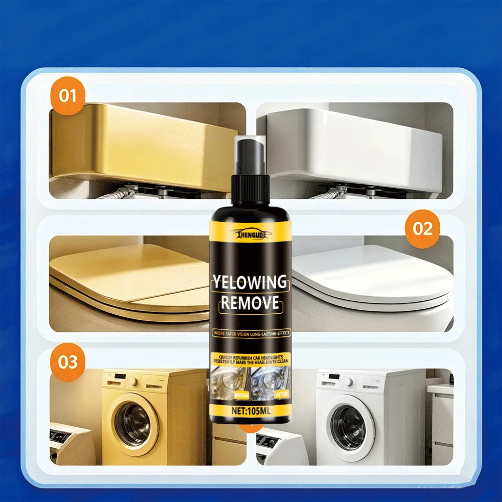 Plastic & Rubber Yellowing Remover & Restorer - Instantly Removes Oxidation, Repairs Scratches for Ac Units Car Furniture Spray