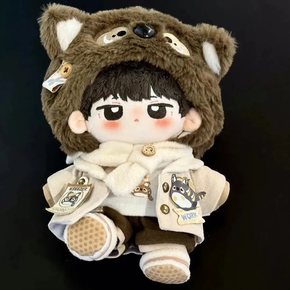 

For 20cm Plush Cotton Doll Clothes Outfit Warm Hat Coat Dress Up Dolls Accessories Sitting Party Changing Dress Game DIY Toys