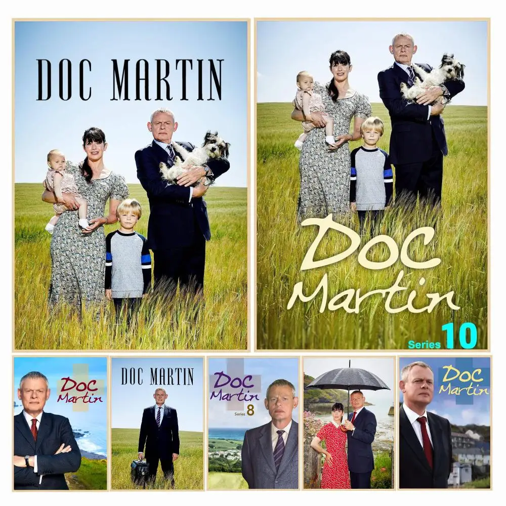 tv series D-Doc Martin-N Poster Decorative Wall Art Sticker for Cafe Office Bedroom and Living Room