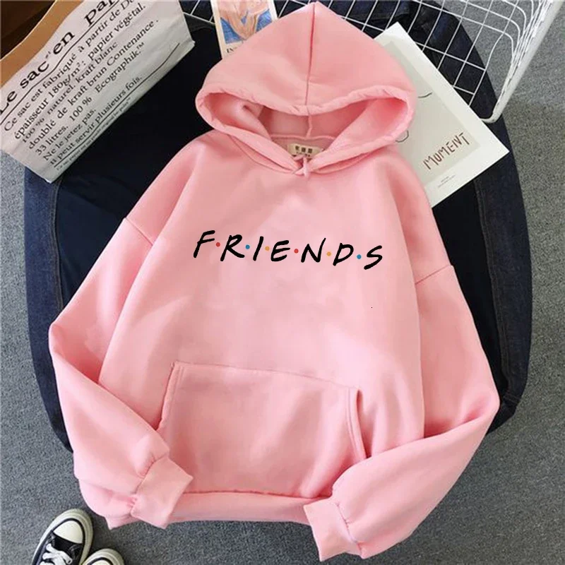 Friends Tv Show Harajuku Funny Cartoon Hoodies Women Ullzang Best Friends Warm Sweatshirts Fashion 90s Graphic Hoody Female