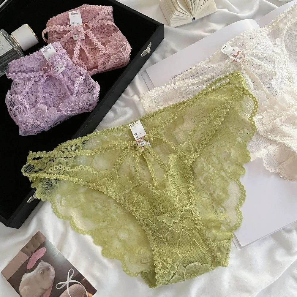Women's Lace Briefs High Waist Thin Cotton Summer Panties