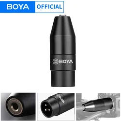 Boya 35c-xlr 3.5mm (trs) ミニジャックメスマイクアダプターから3ピンxlrオスコネクタ (Sony Camcorder Recordersおよびmixers用)