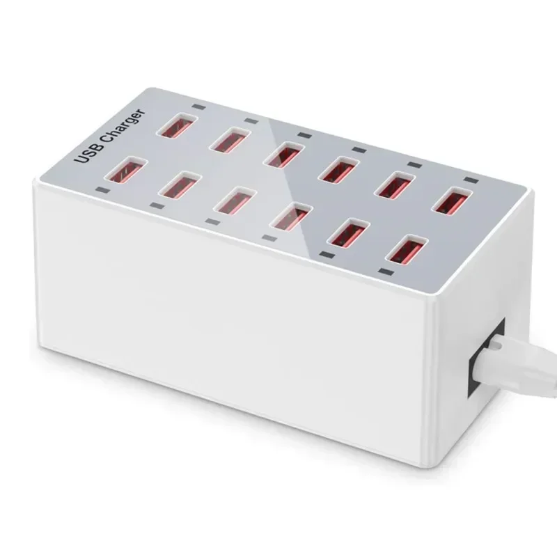 Stazione di ricarica USB caricatore da muro USB a 12 porte da 60W per più dispositivi ricarica alimentazione caricatore USB Hub blocco di ricarica