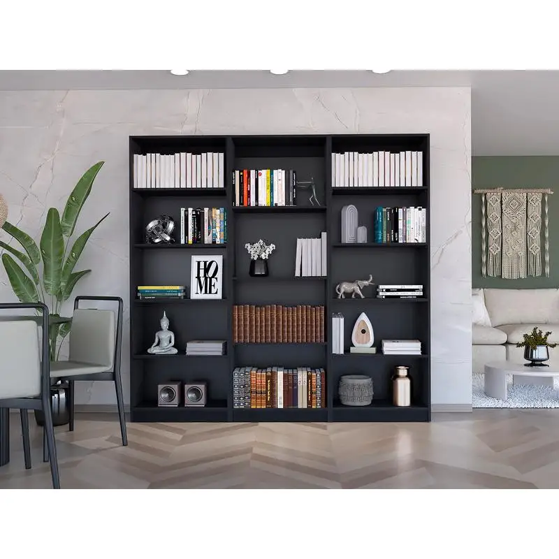 

3-Pc Living Room Set with 3 Bookshelves - Modern Design, Elegant Style, Perfect for Any Home Decor