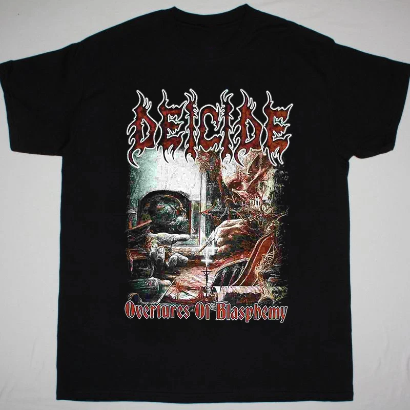 Deicide Camiseta con estampado de algodón con gráfico banido por Sin Florida Death Metal estilo Brutal hombres Wo hombres Unisex manga corta High Street