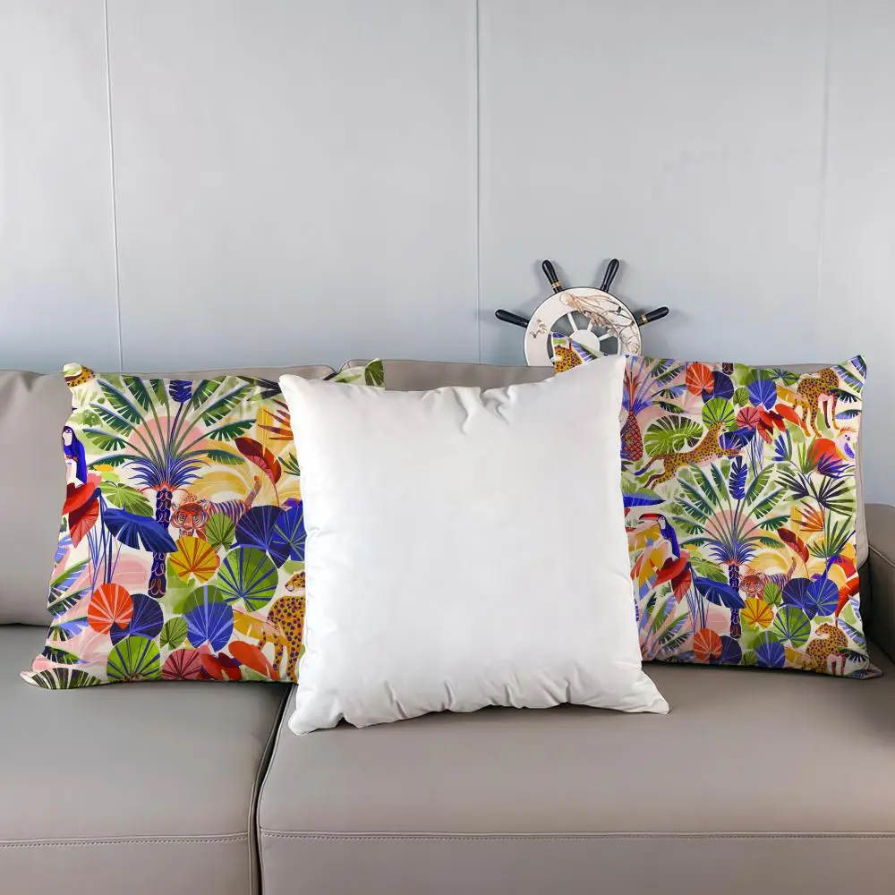 

Rainforest Animals Pillow Case Multi sized car seat cushions, luxurious home office, sofa decorative pillowcases