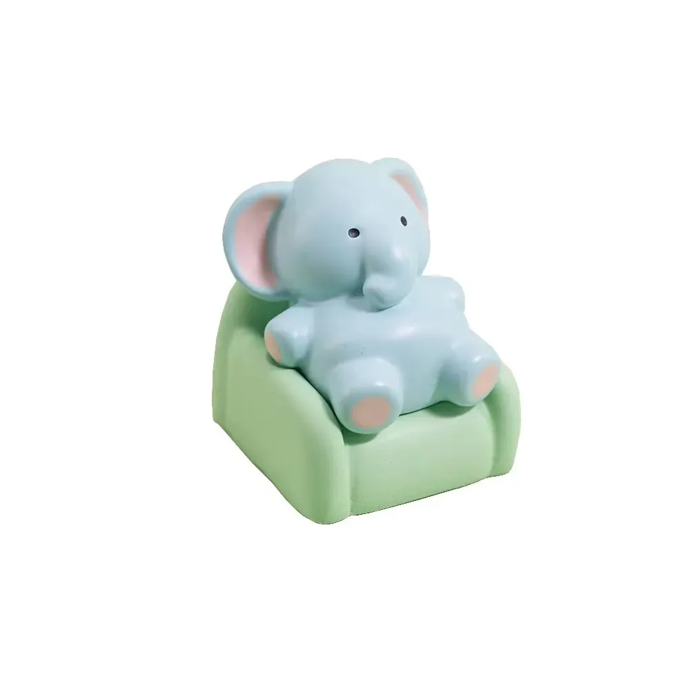 Cute Elephant Resin Keycaps Cross Switch Mechanical keyboard 21mm Height ESC Direction Arrow Keycap Custom Personalized Keycaps