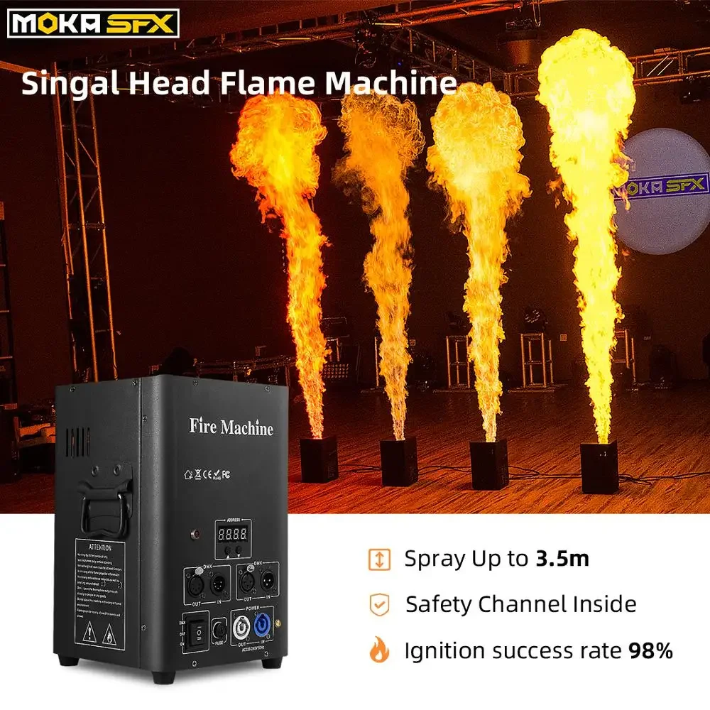 เปลวไฟเครื่อง DMX Fire เครื่องสเปรย์ Fire Projector เหตุการณ์เครื่องสำหรับไนท์คลับ Professional Stage DJ Disco แสดง