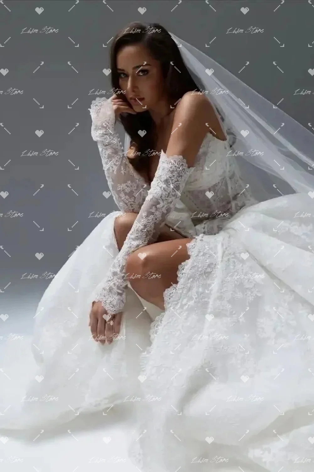 Lism Lace Sleeveless Wedding Dresses Corset Dress Sweetheart Collar Vestidos De Novia Elegant Customized Robe De MariéeCustomize
