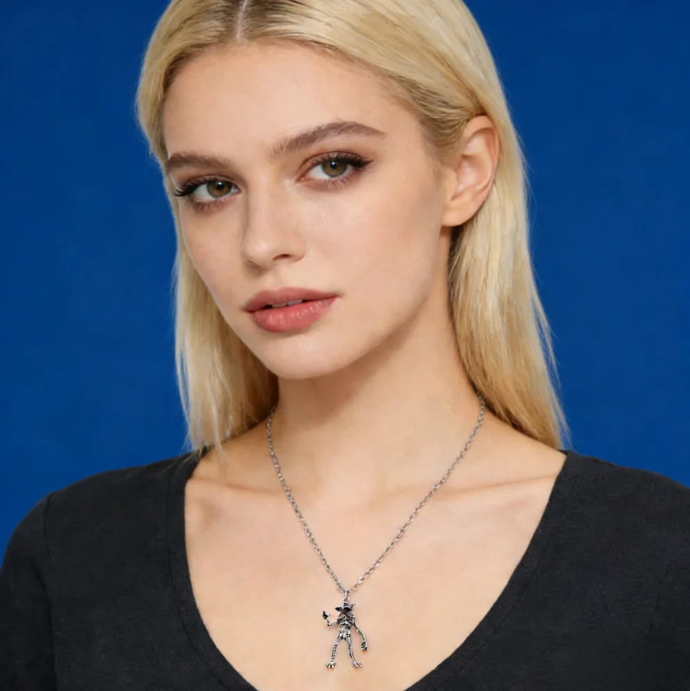 Naszyjnik Filmowy Stranger Things Demodog Demogorgon Potwór Stop Metalu Wisiorek Biżuteria Cosplay Rekwizyt Prezent dla Kobiet i Mężczyzn