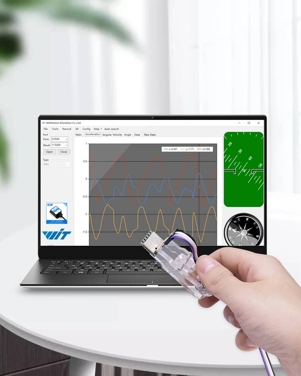 High-Precision Inclinometer HWT906 1000Hz Industrial-Grade Accelerometer+Digital Compass+Gyro,with Temperaturer Compensation