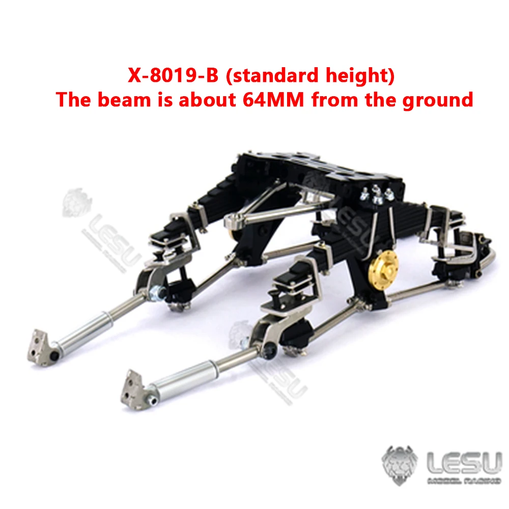 LESU 1/14 Truck Metal Heavy Load Rear Suspension Assembly X-8019 for Tamiya Traction Truck Dump Truck Upgrade Modification Parts