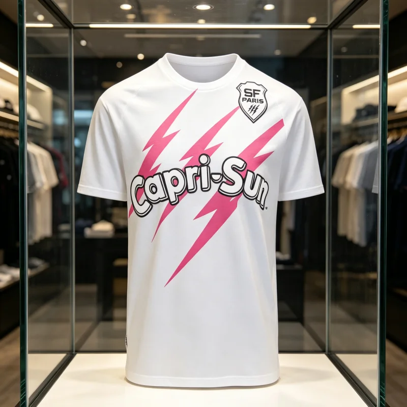 Nueva camiseta deportiva de rugby para hombre, camiseta Paris Stade De France, tercera camiseta con cuello redondo, secado rápido, camiseta informal para exteriores, camisetas familiares para niños