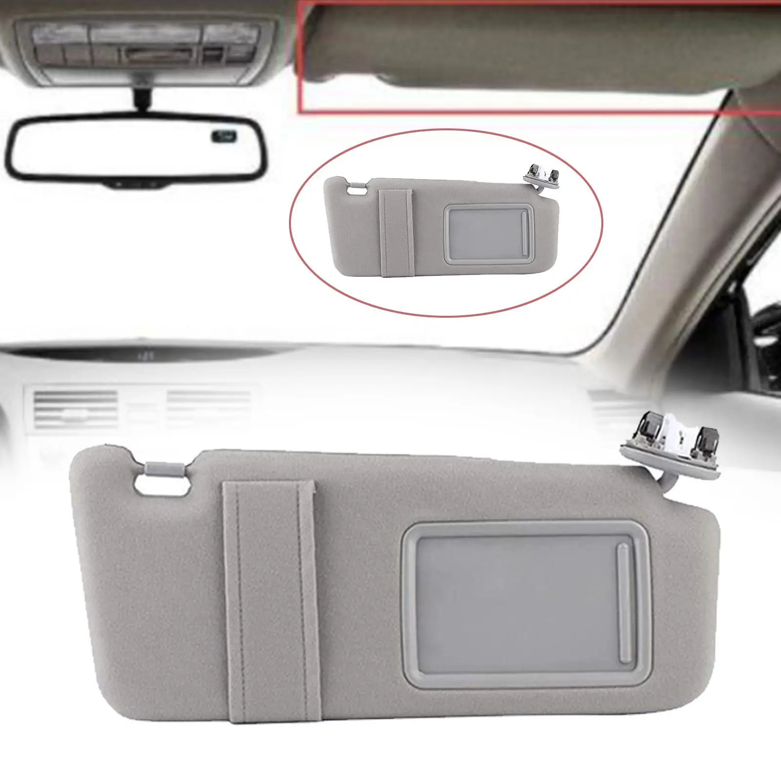 

Right Side Sun Visor 74310-06770-B0 Assembly Replaces for Toyota for camry 2007-2011 Gray Easy Install Spare Parts