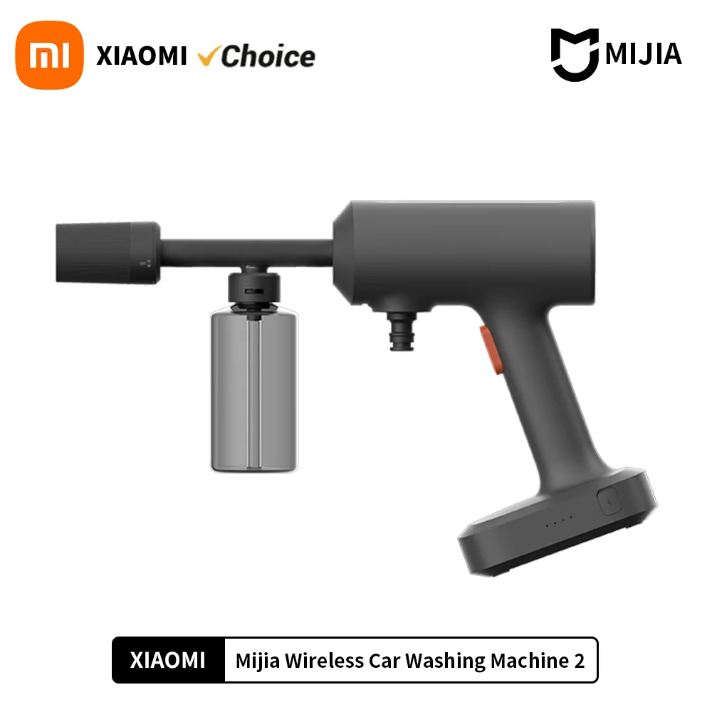 Original Xiaomi Mijia Wireless Car Washer 2 160L/h Large Water Volum Efficient Flushing High Pressure Wireless cleaning