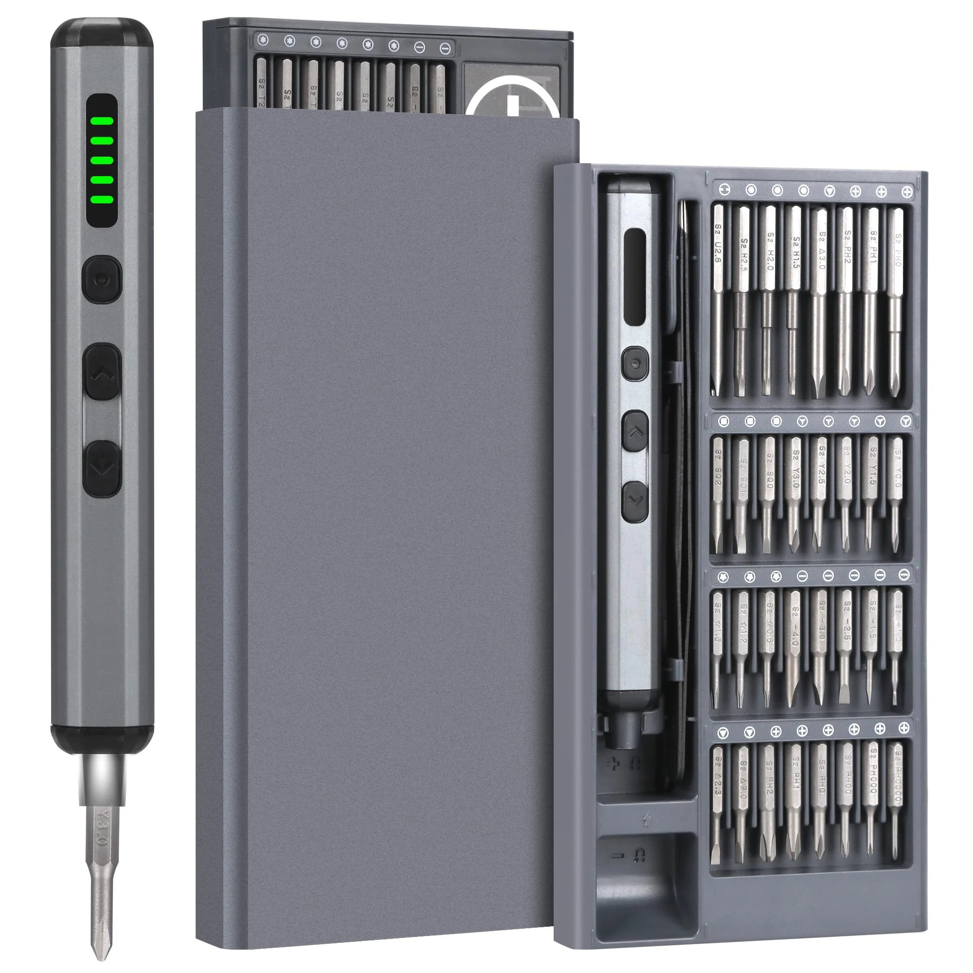 

Набор бесшнурных прецизионных электрических отверток 70 в 1, 64 сверла, 5 регулируемых крутящих моментов, инструменты для ремонта электроники «сделай сам»