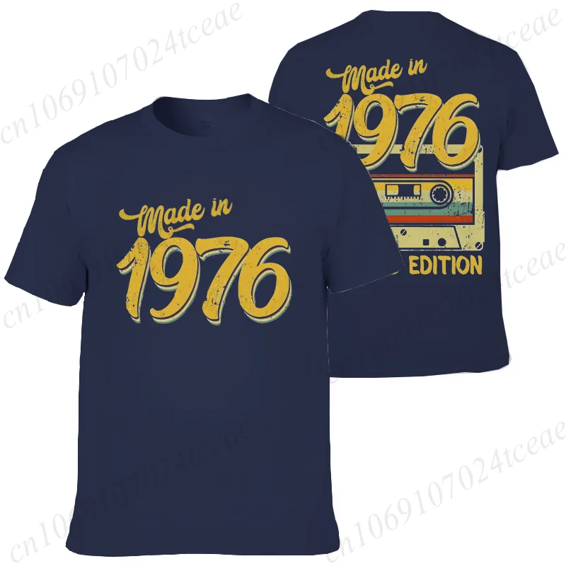 

Мужская футболка с принтом на день рождения, сделано в 1976 году, уличная одежда в стиле хип-хоп 1976, ограниченная кассета, бренд мужской и женской одежды