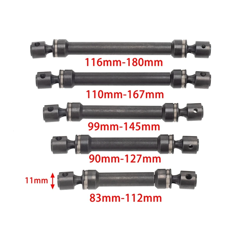 Metal Universal CVD Drive Shaft For 1/10 RC Crawler Car Axial SCX10 90046 AXI03007 TRAXXAS TRX-4 Redcat Gen8 D90 TF2