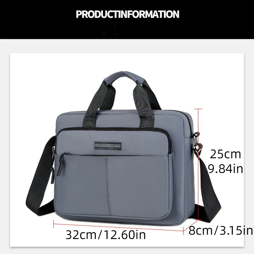 Bolsos de mensajero de tela Oxford para hombre, bolso de negocios impermeable de gran capacidad con cremallera, bandolera de Color sólido para mujer