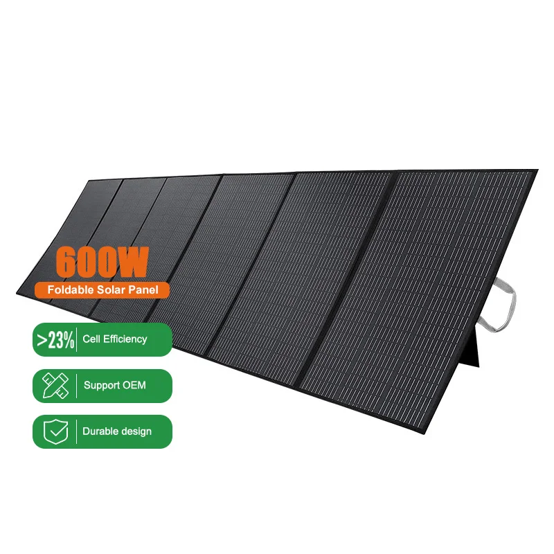 High Efficiency 600W Solar Panel Foldable 24v Monocrystalline Silicon Solar Panel Portable 500W 400W RV Camping Solar