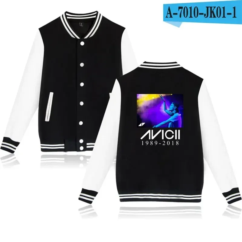 Dj Avicii Baseball Jacks Heren Winter Casual Print Avicii Print Populaire Jas Mannen Cool Plus Size Kleding 4xl