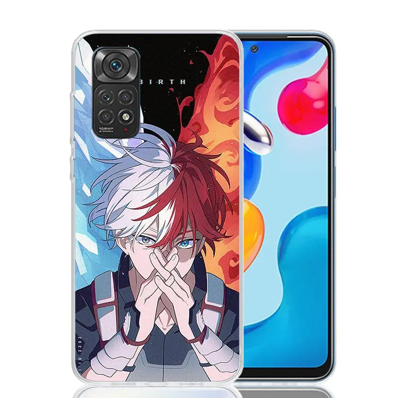 My Hero MHA Todoroki Shoto Phone Case For Xiaomi Redmi Note 13 12S 12 11S 11E 11 Pro Plus 11T 10S 10 9S 9 + 8T 8 7 Art Pattern C