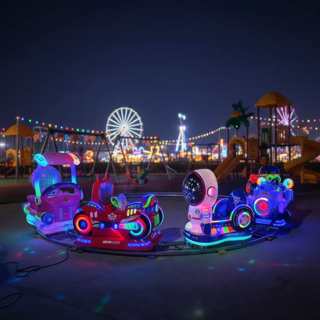 &New Colorful Electric Kids Carousel Horse Style Indoor/Outdoor Playground Amusement Park Electric Trackless Train
