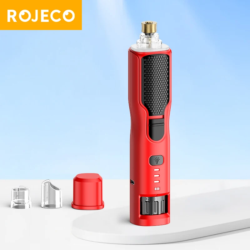 ROJECO Electric Pet Nail Grinder Rechargeable Dog Paws Grooming Nail Clippers 7 Speeds Cat Claw Nail Grinder With LED Light