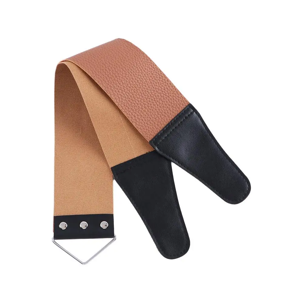 New Arrival High Quality New Leather 1 Pcs Open Straight Sharpening Razor Sharpening Canvas Strop for Barber Sharpener