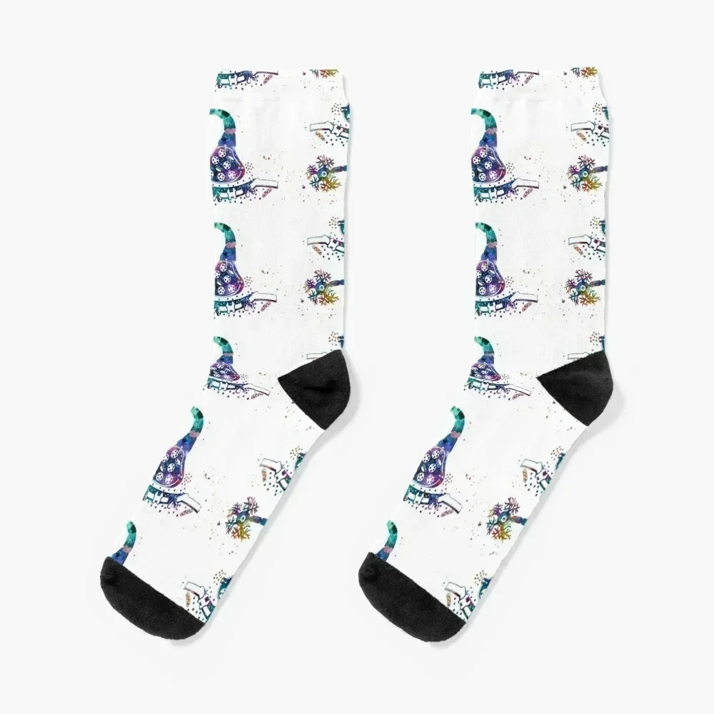 

Neuron Synapse Neurotransmitters Socks Christmas sheer christmass gift hockey Designer Man Socks Women's