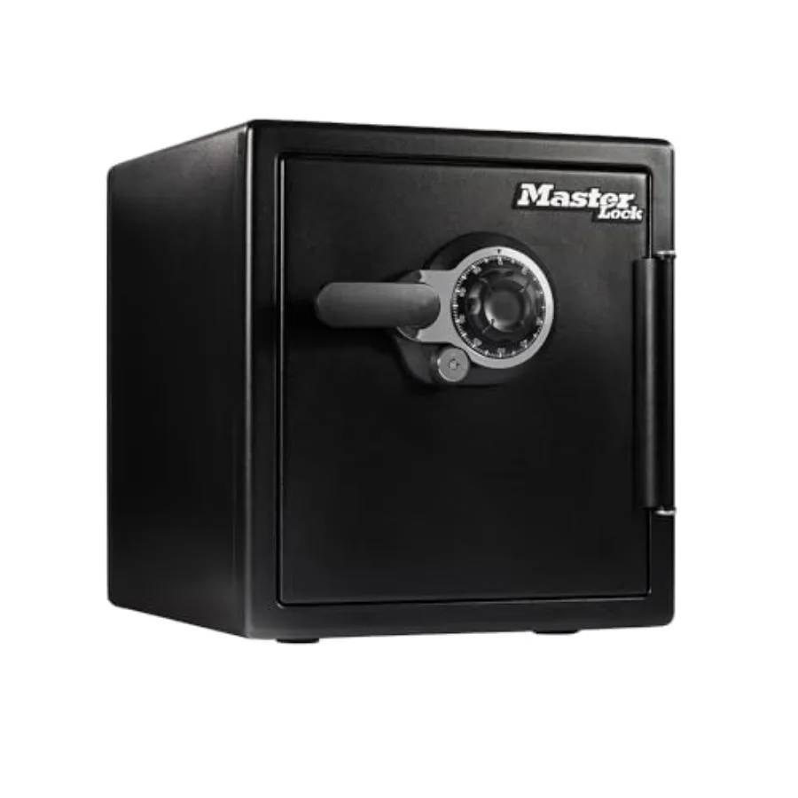 Black Premium Fireproof and Waterproof Safe with Combination Dial 1.23 cu-ft Storage Solution for Documents and Valuables