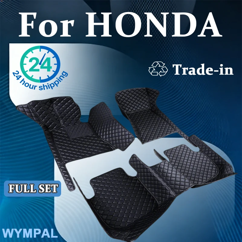 Luxury Custom Car Floor Mats For HONDA Accord Civic eNS1 Vezel CR-V Fit Spirior CRZ Insight City Odyssey HRV Car Mats Full pads