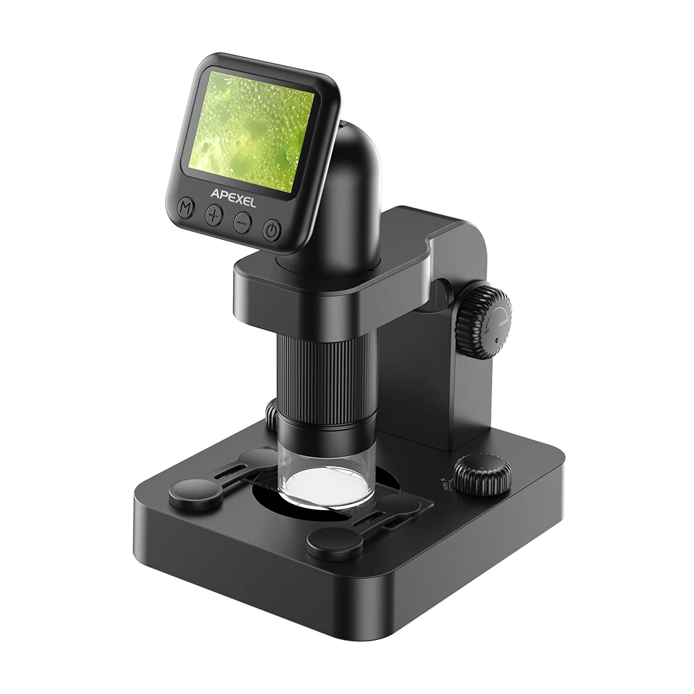 APEXEL 20X-100X Biological Microscope Electronic Digital Microscope with 2