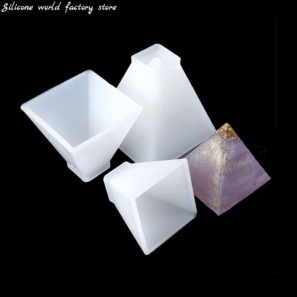 Silicone world 20-60mm Pyramid Triangle Silicone Mould DIY Resin Decorative Craft Jewelry Making Mold resin molds for jewelry