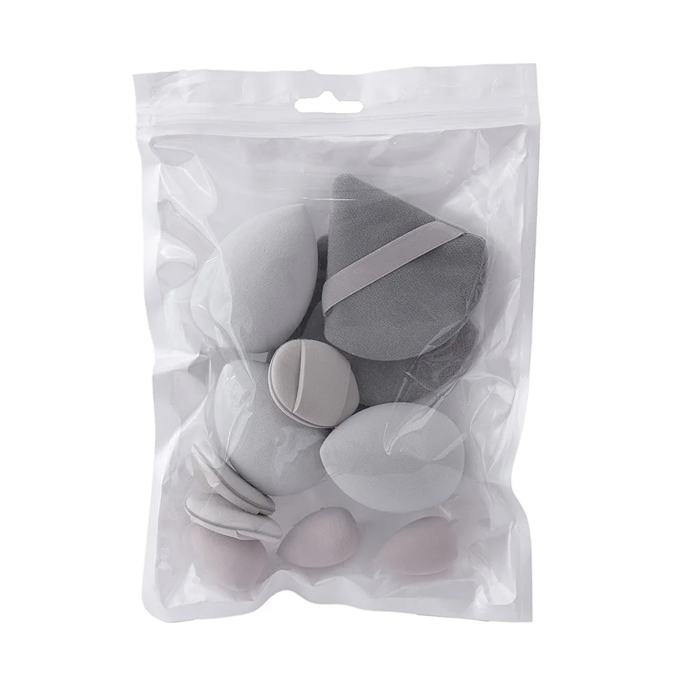 Juego de esponjas de maquillaje suaves y multiusos, herramientas de belleza de doble uso, húmedo y seco, huevo de belleza, 4 tipos de esponja cosmética, 12 Uds.