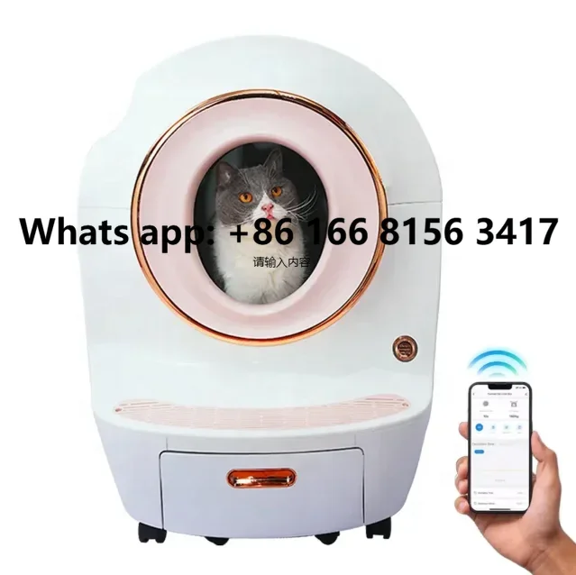 EU APP Control Intelligent Smart Self Cleaning Cat Toilet Lit-ter Box Big Automatic Cat Lit-ter Box