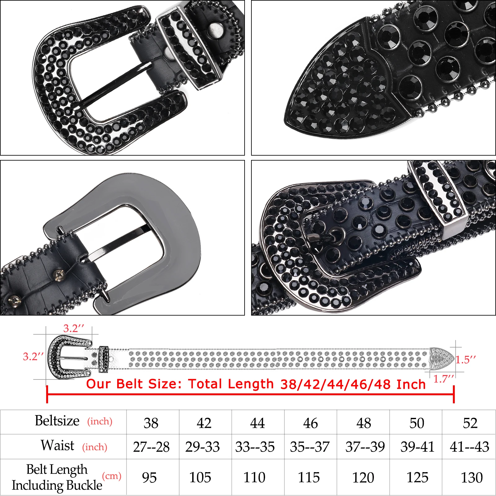 Punk Strass Riemen Hot Y2K Designer Lederen Band Diamond Bing Riem Meisjes Mode Riem Voor Jeans Mannen