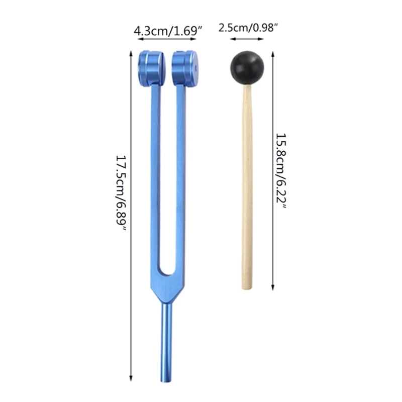L69A Garpu Tala 256 Hz - Instrumen Penyembuhan dengan Palu Alat Perbaikan Biofield Manusia Diapa Son (Emas) Mudah Digunakan